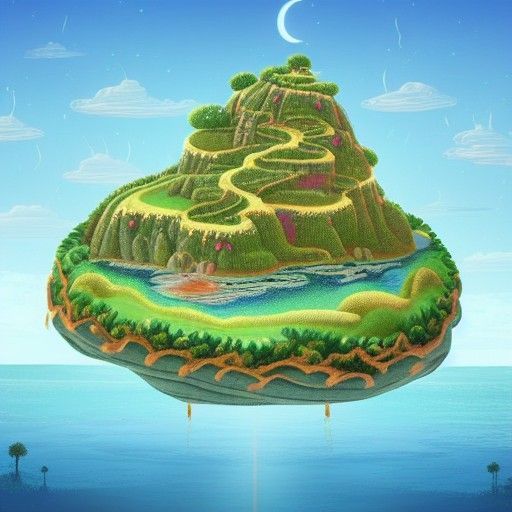 Magical Floating Islands Landscape