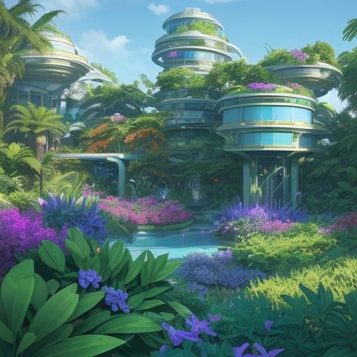 Cybertronian Orchid Garden: Exotic Metallic Flora