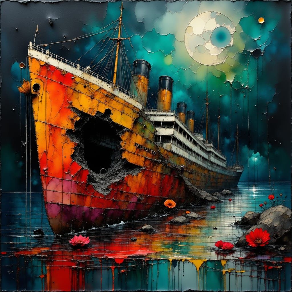 Titanic Wreckage: Abstract Expressionism in Deep Sea