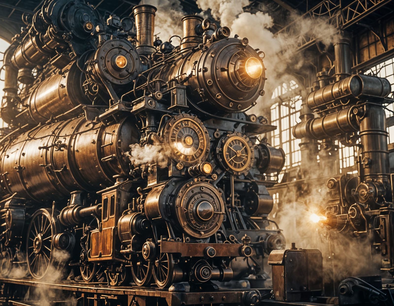 Steampunk Locomotive Arrives at Future Railway Station