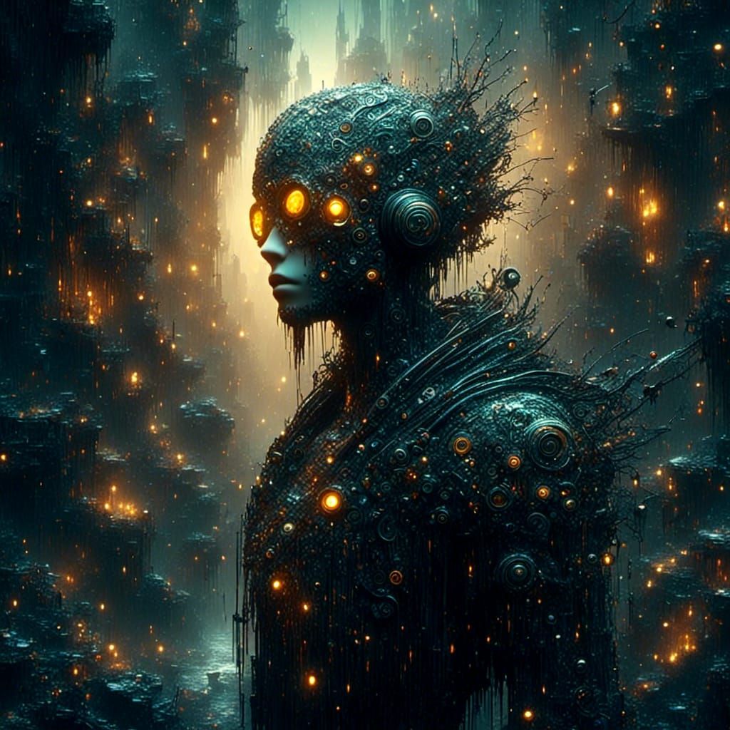 <lora:Fairy-Inks:1.0> <lora:Cybernesis:1.0> <lora:Lunarpunk Aesthetic:1.0> A cyberpunk world