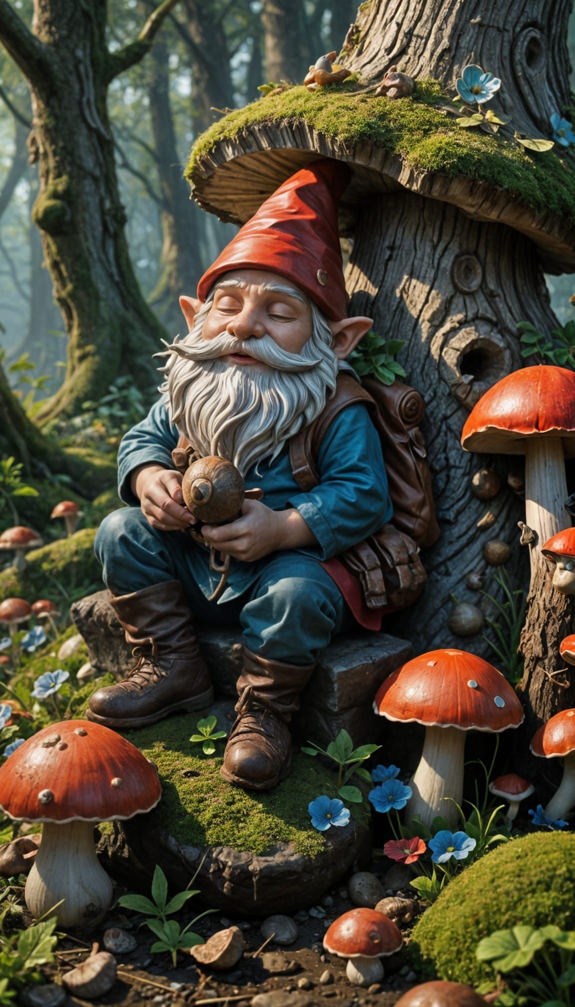 Fantastical Gnome in Whimsical Wonderland
