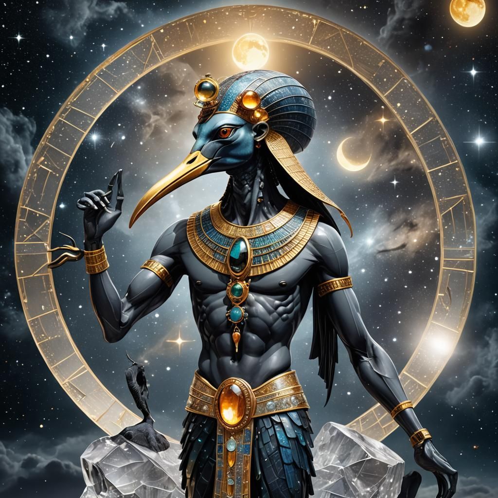 Thoth: Crystalline God of Wisdom in Spacescape