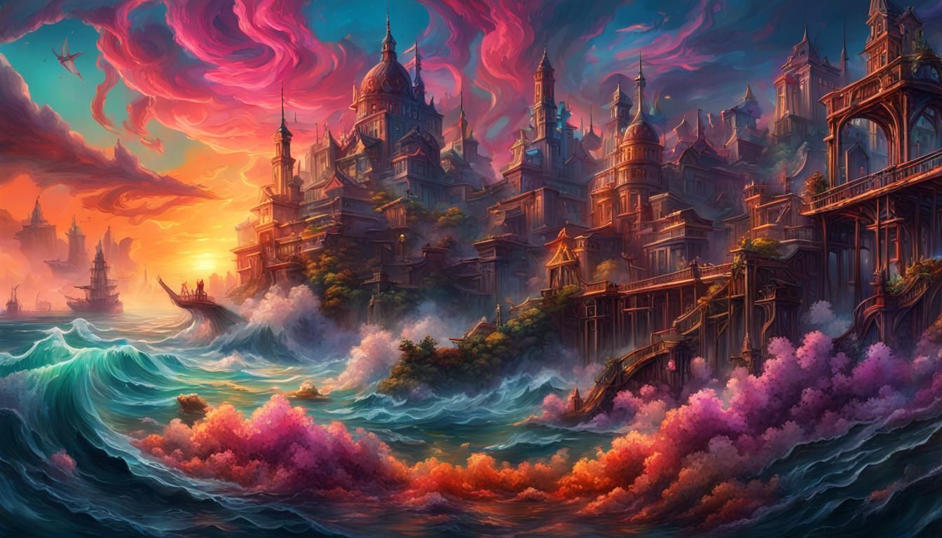 Digital Dreams Crossing the Sea: Fantasy Concept Art