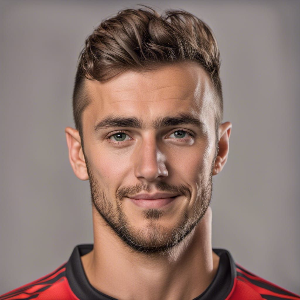 Detailed Headshot of Italian Soccer Player