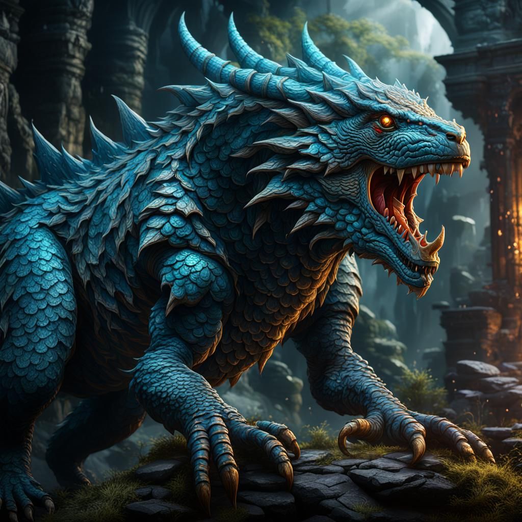 Detailed Fantasy Matte Painting in Deep Color