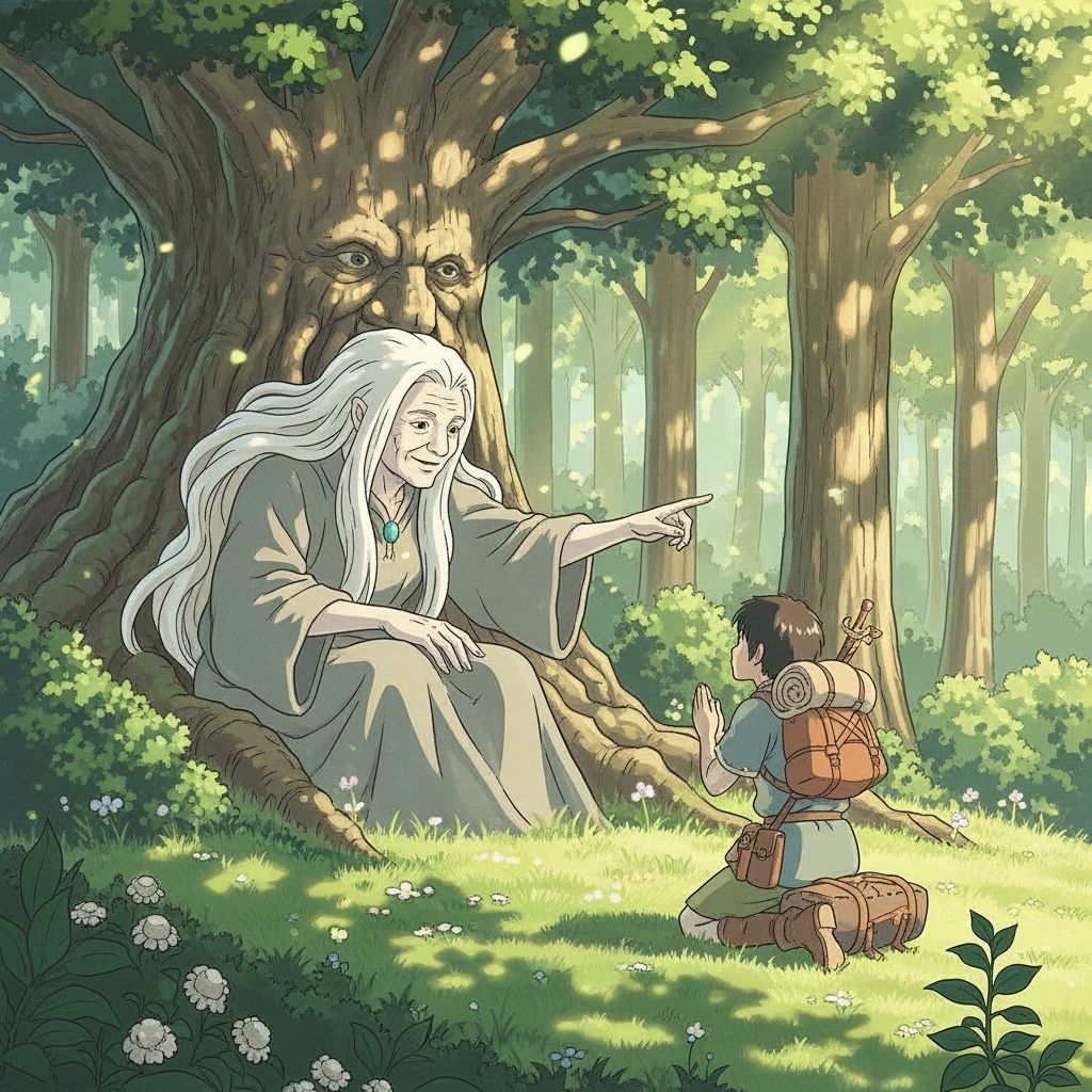 Enchanted Forest Glade: A Ghibli-Inspired Tree Spirit