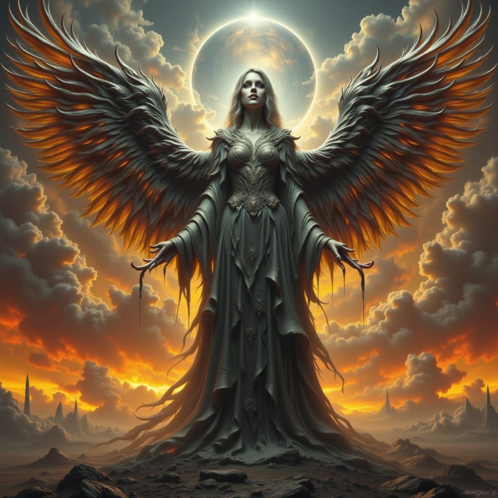 Burning Heavens and Broken Seal with Angelic Wings