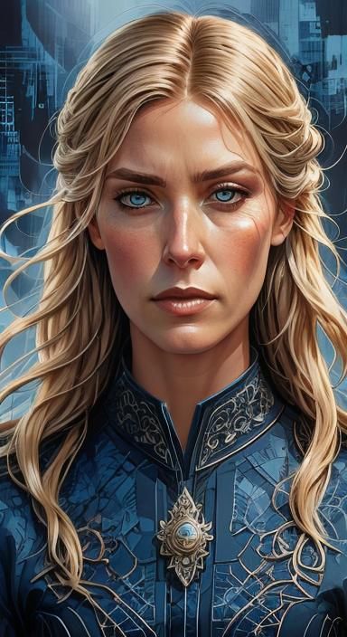 Ingrid in Silk Dress