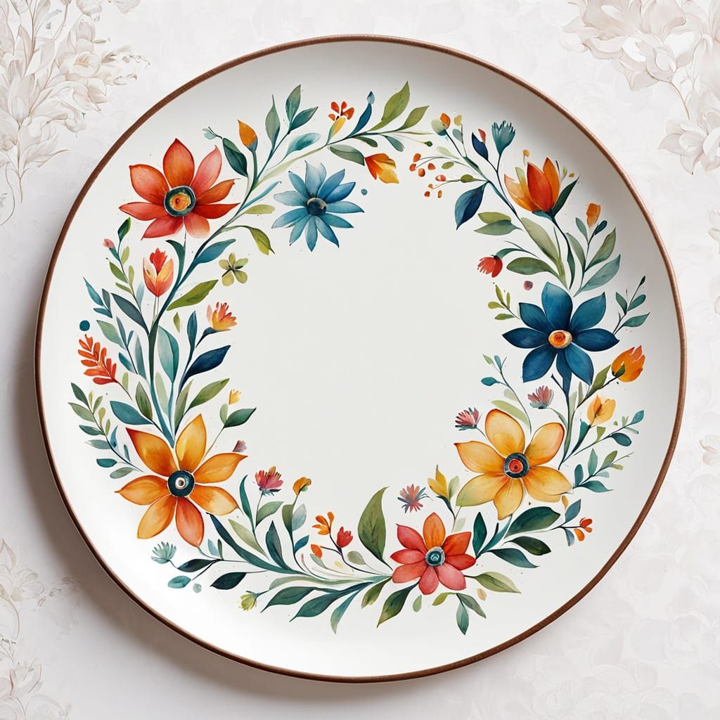 Whimsical Floral Pattern in Soft Pastels for Vintage-Inspire...