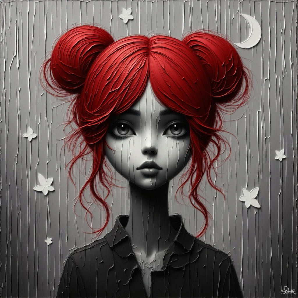 Sad Woman in the Rain: A Melancholic Portrait