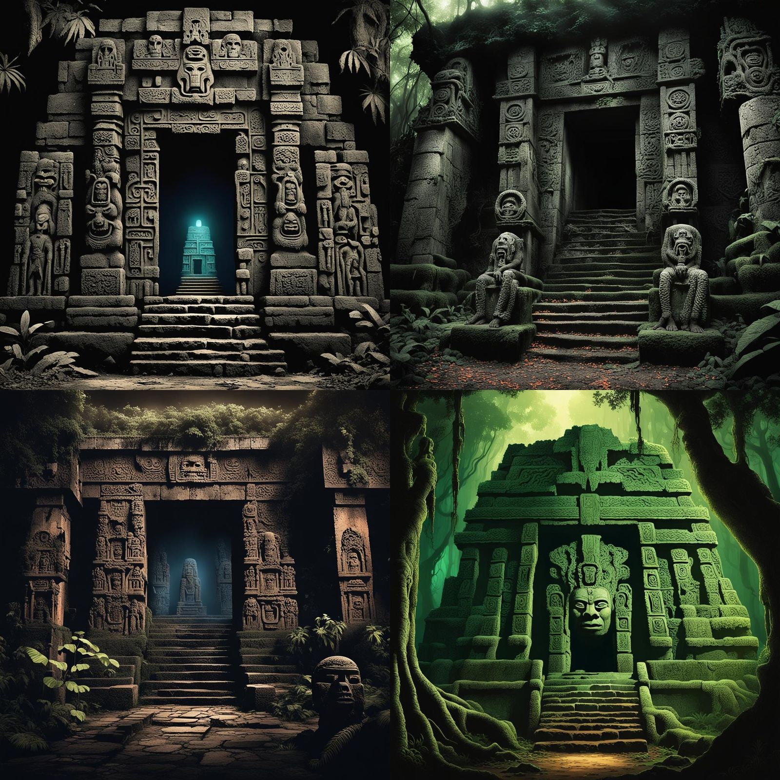 Mystical Mayan Temple Entrance to the Underworld
