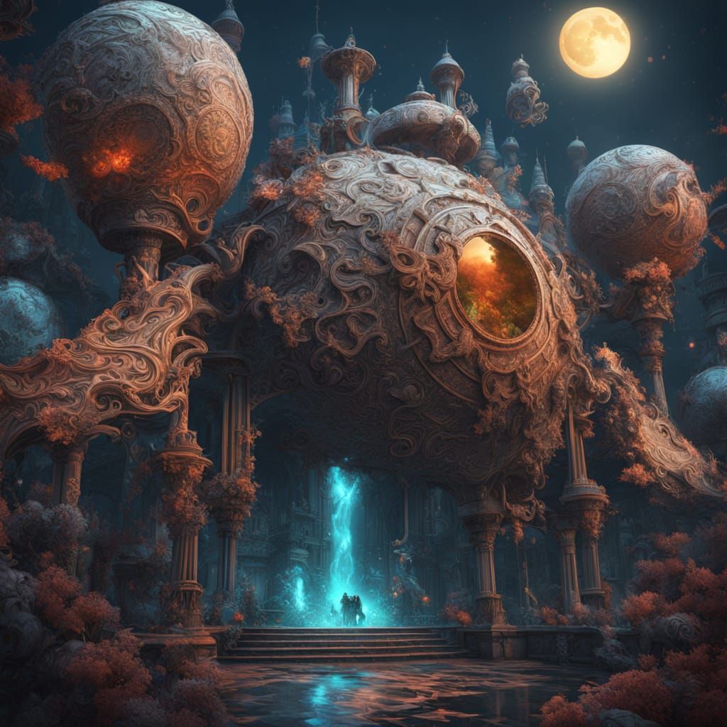 Lunar Splendor in a Dreamlike Realm