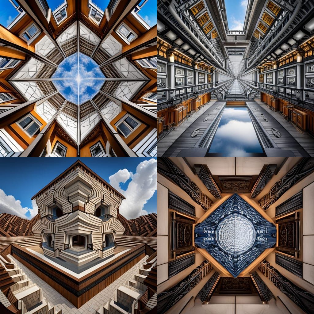 Mind-Bending Optical Illusion in Hyperrealistic Style