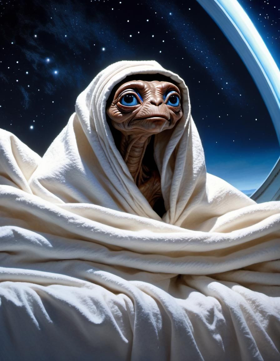 E.T. in Sci-Fi Art Style
