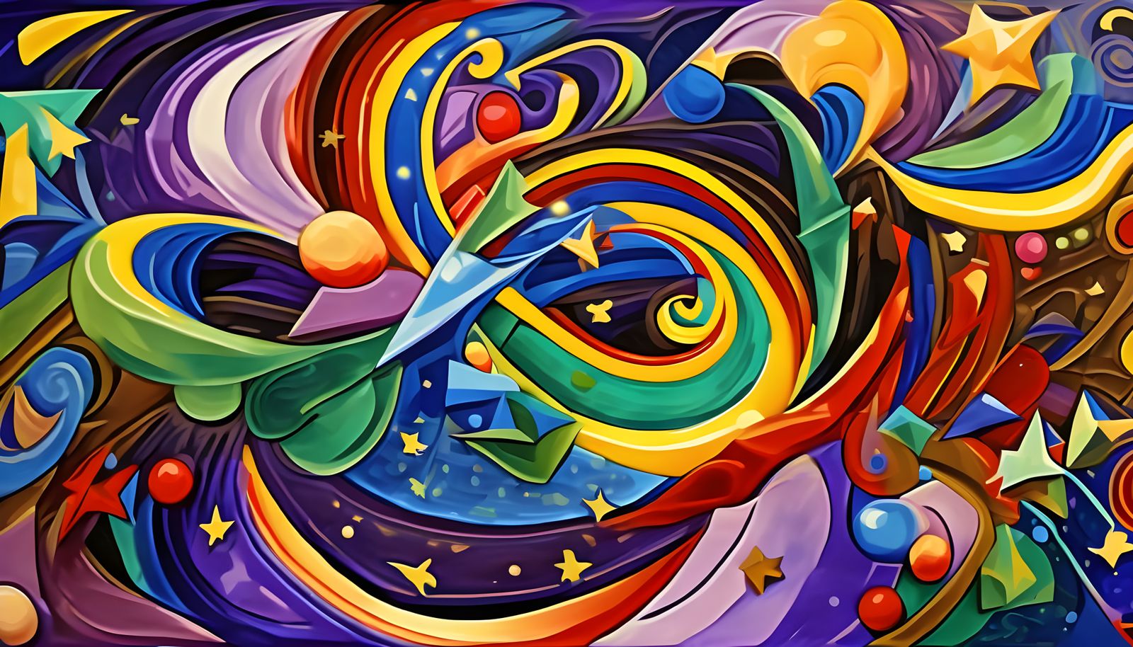 Cosmic Maelstrom of Stars in Impasto Oil