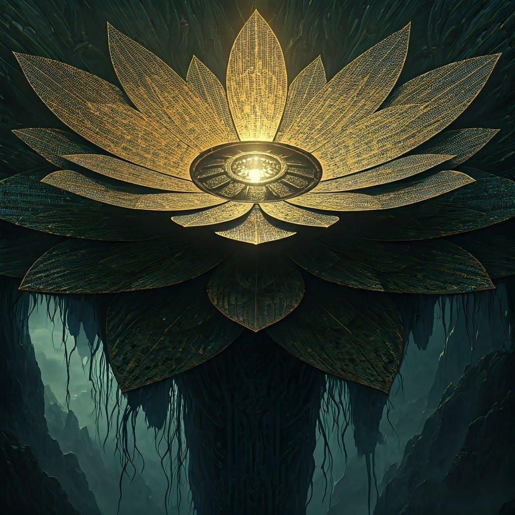 Ethereal Solar Fortress Blooms in Harmony