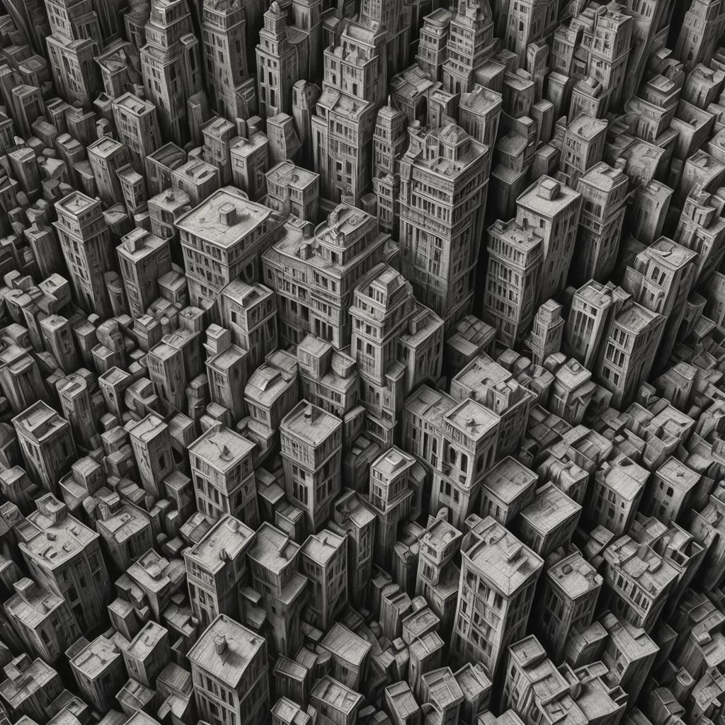 Hyperdetailed Charcoal Drawing