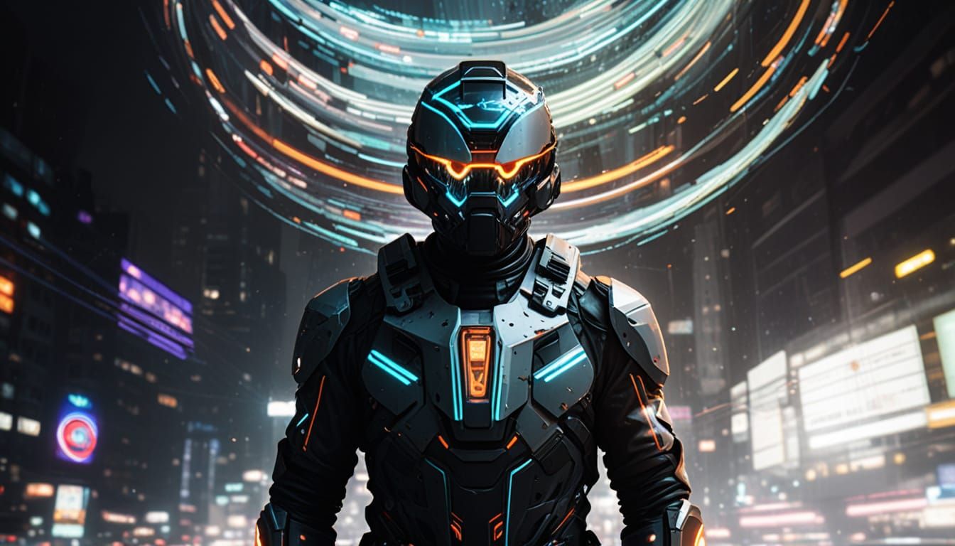 Neon City Streets at Night in Vibrant Abstraction