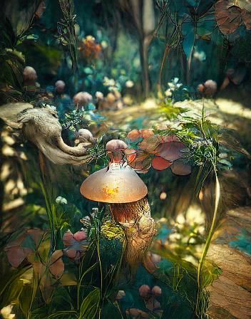 Enchanted Storybook Cottage in Leafy Forest