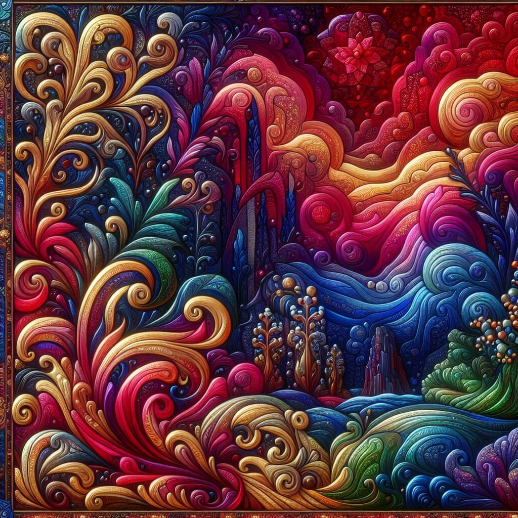 Joyous Sorrow: Embossed Velvet Cloisonné Design