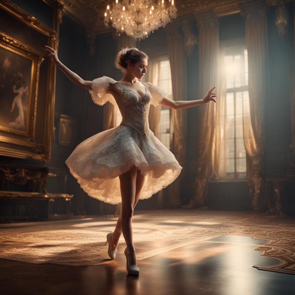 A beautiful lady dancing