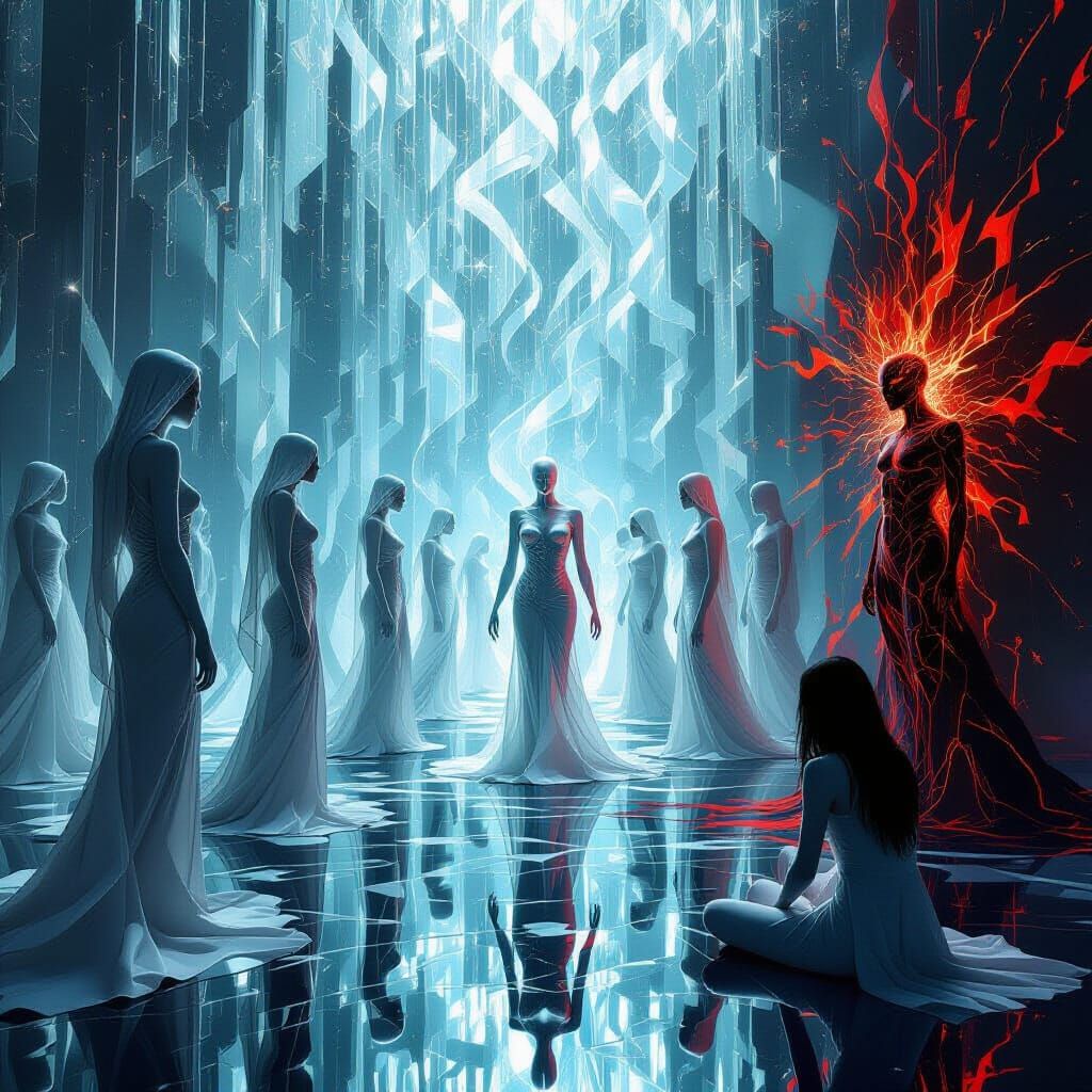 Hall of Mirrors: Seven Emotions in Surreal Dreamscape