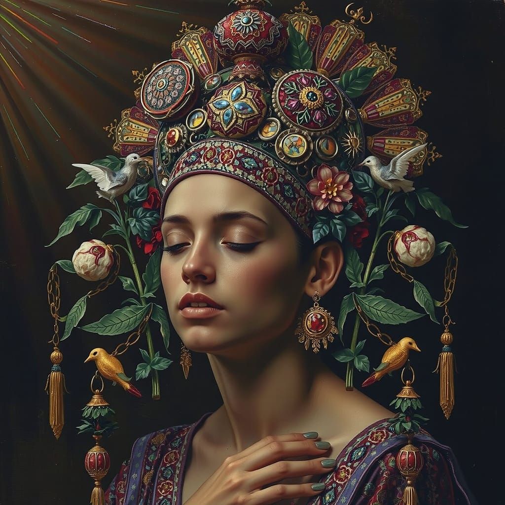 Allegorical Figure of Truth Embodies Beauty and Excellence