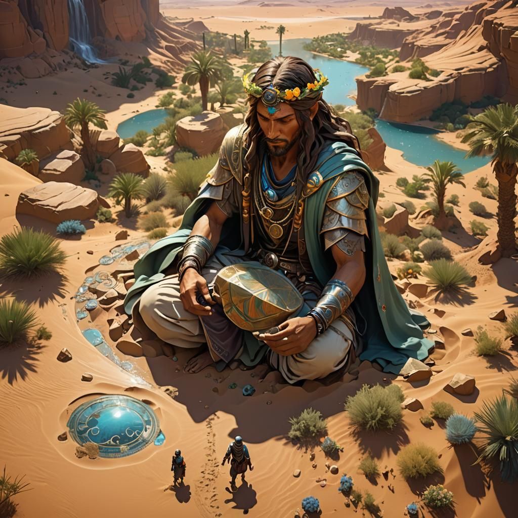 Giant Creates Oasis in Desert Concept Art