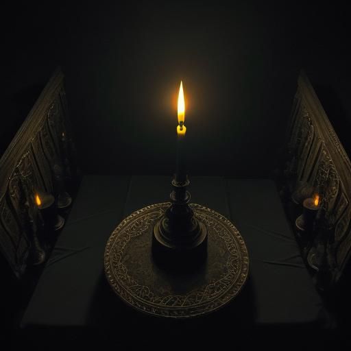 Ornate Box Emitting Eerie Glow in Gothic Horror Style