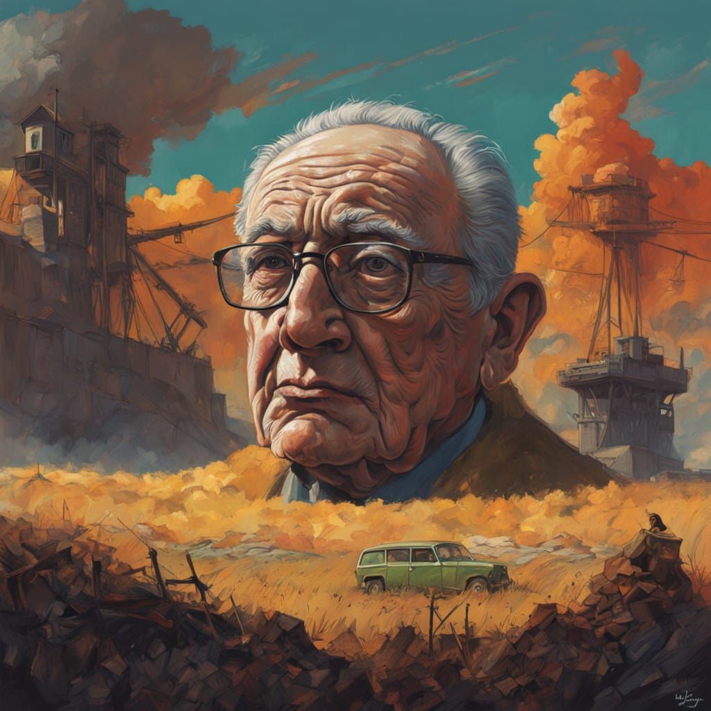 Gothic Portrait of a Distorted Face in Medieval Style