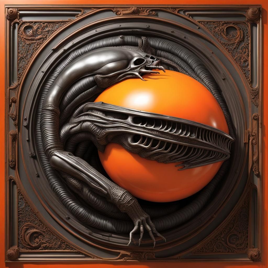 Giger Alien Bouncing on Space Hopper