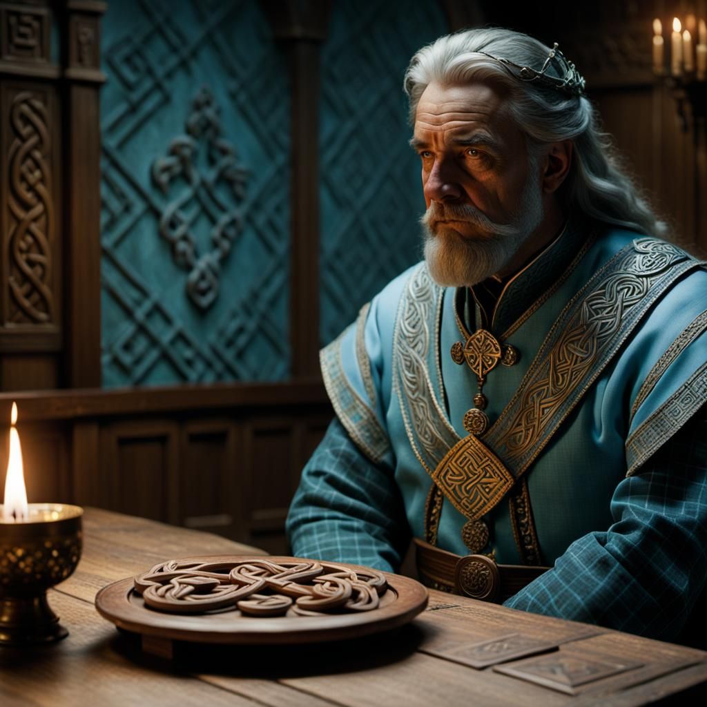 Vellocatus King in Celtic Feast Hall