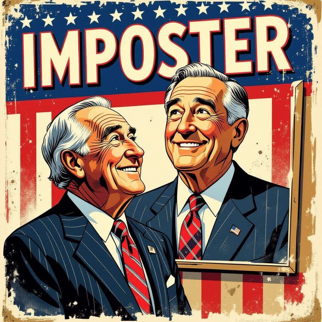 Satirical Politician Illustration in Steadman Style