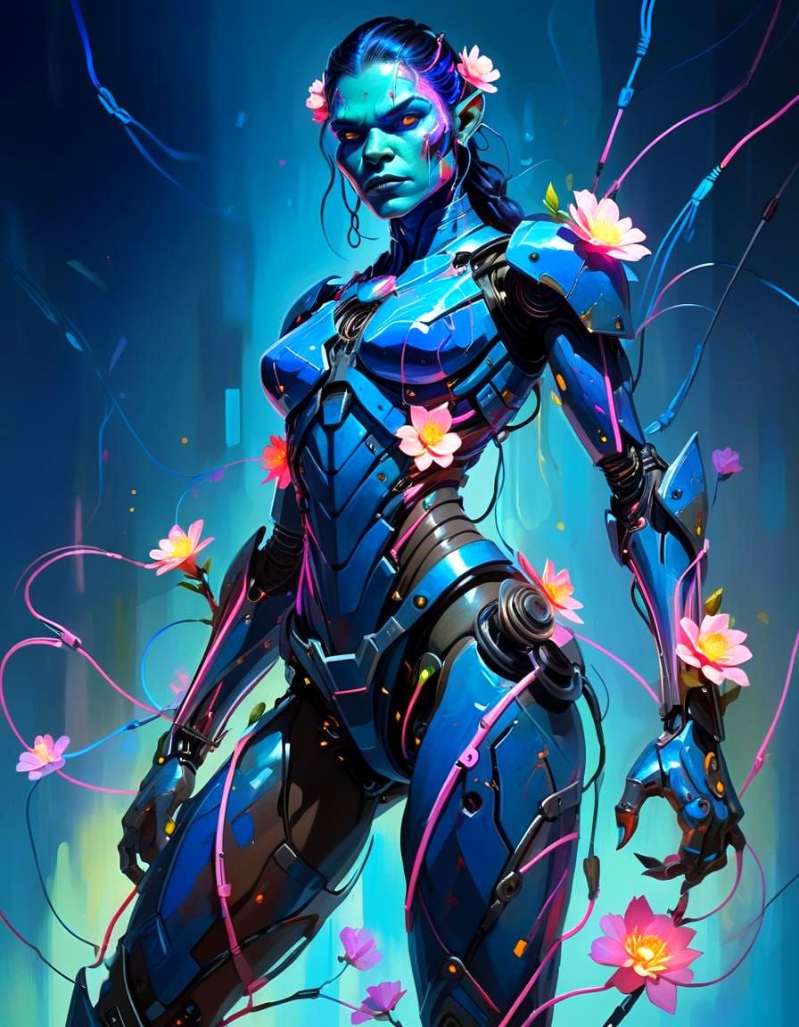 Orc cyborg - a force of nature and technology