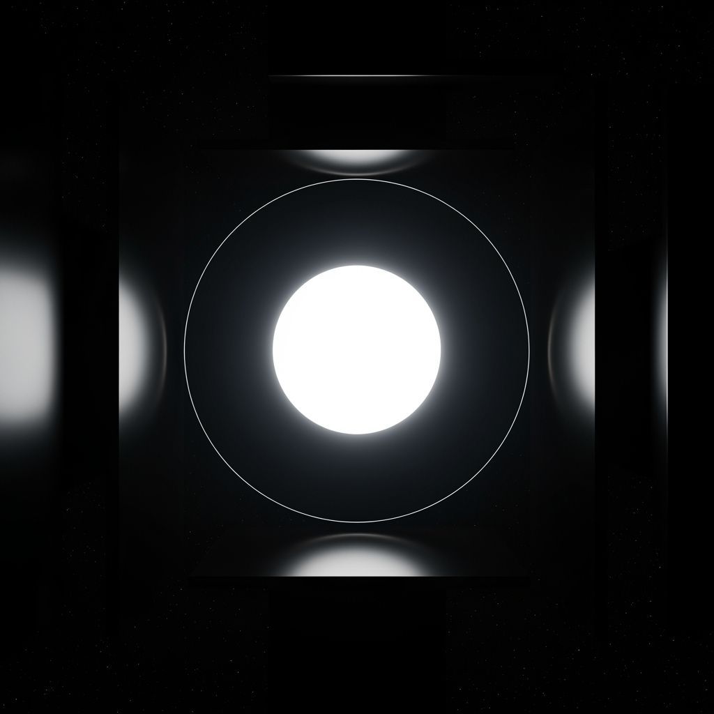 Cosmic Void with Radiant White Core