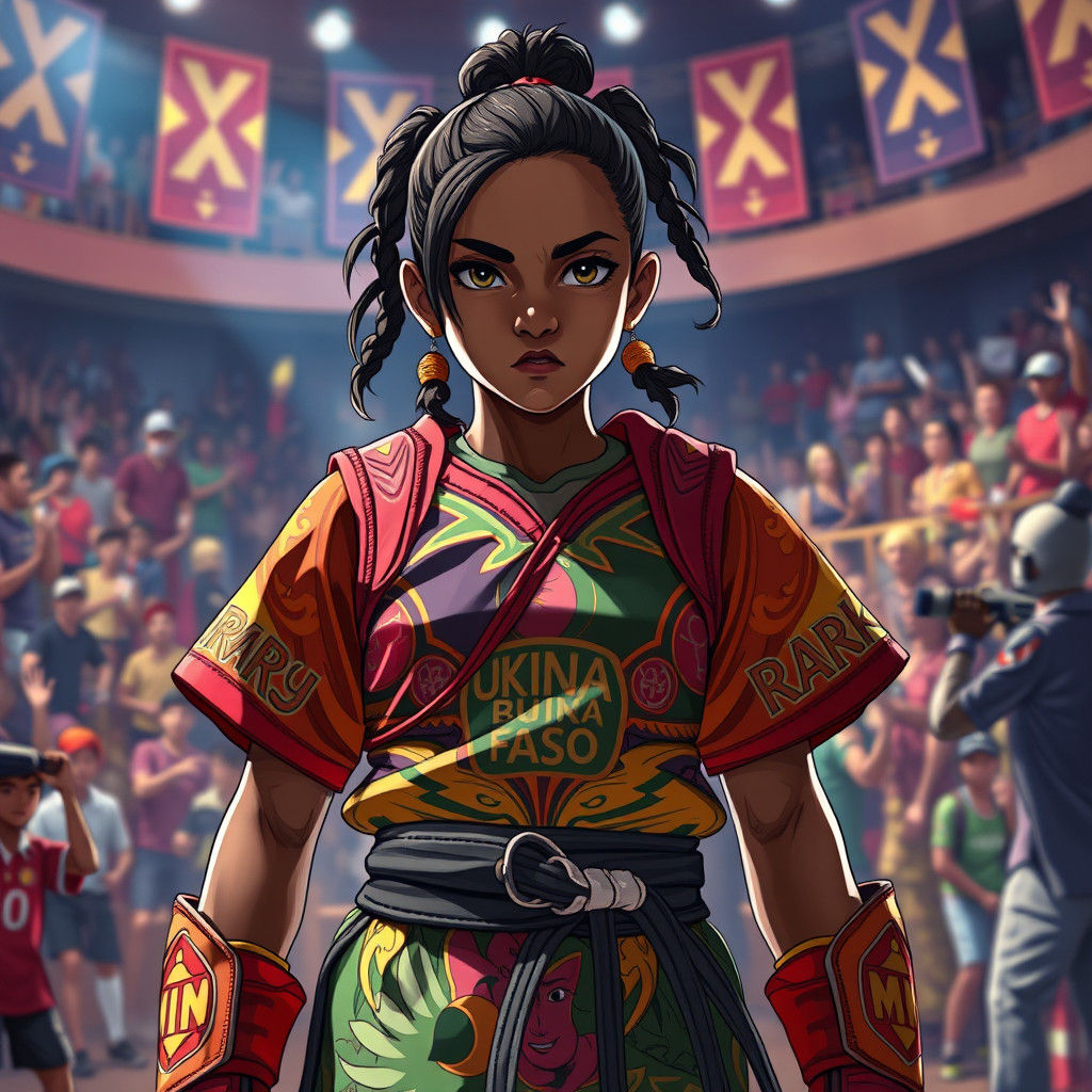 Fighter from Burkina Faso in Anime Tournament