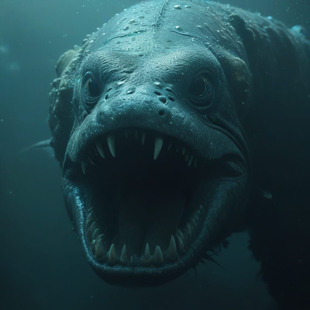 Gargantuan Moray Eel Emerges from Dark Depths