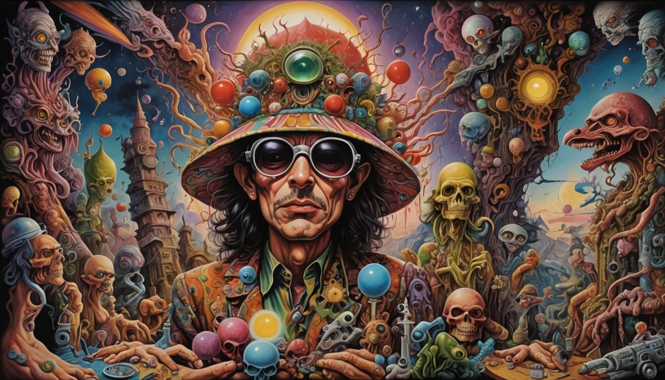 Psychedelic Fantasy Painting in Bogomil's Universe