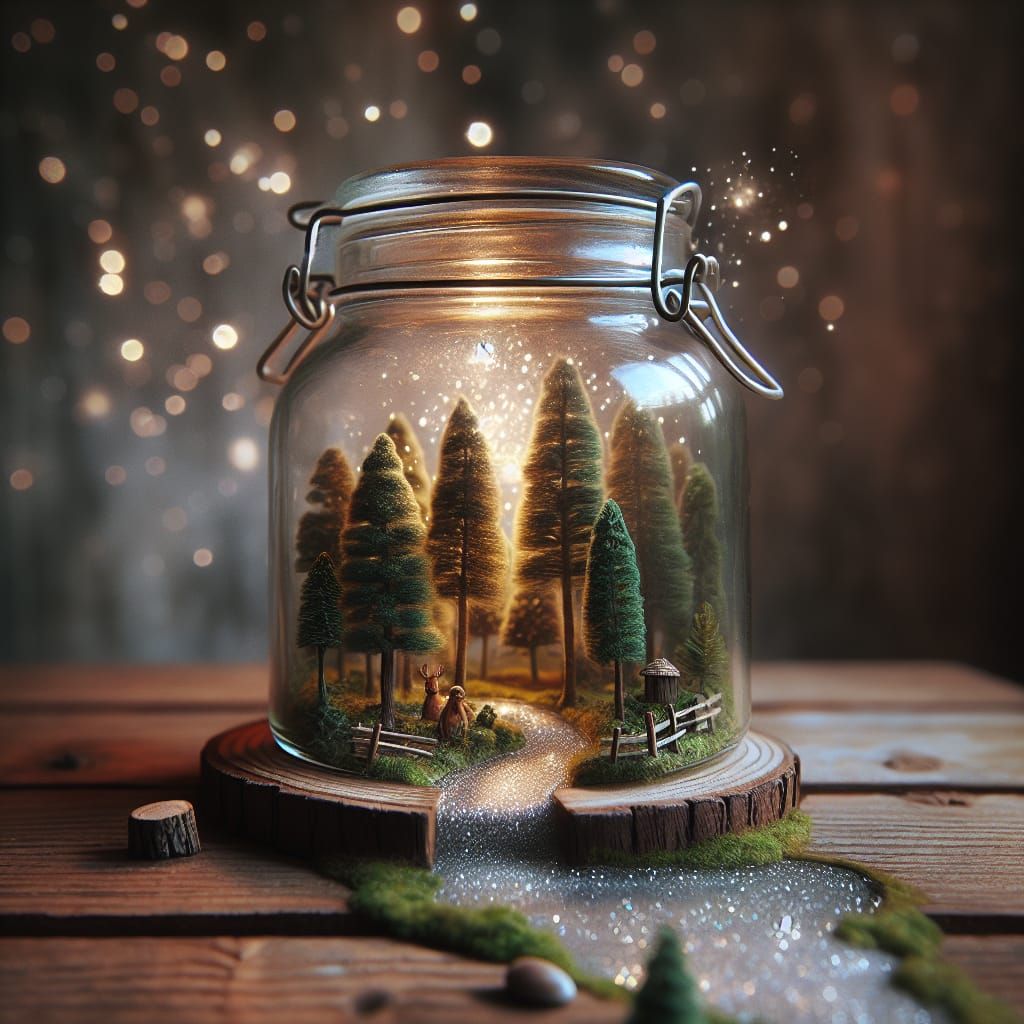 Enchanted Forest in a Jar: A Miniature World