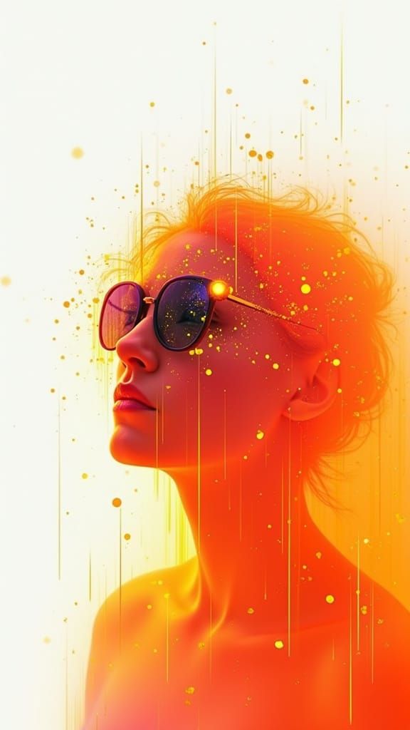 Abstract Visibility Erupts From Fog in Sunrise Gradient