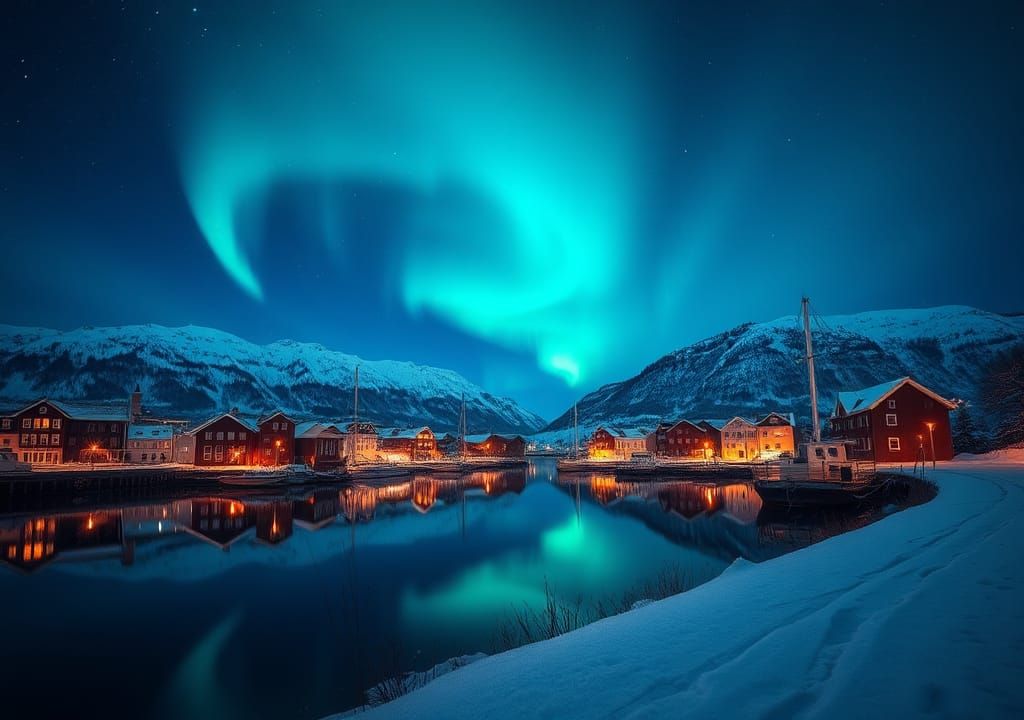 Tromsø Winter Aurora Borealis Reflections