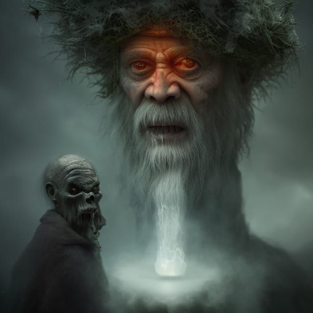 Demon in Sprite Forest: Biopunk Psychedelic Art