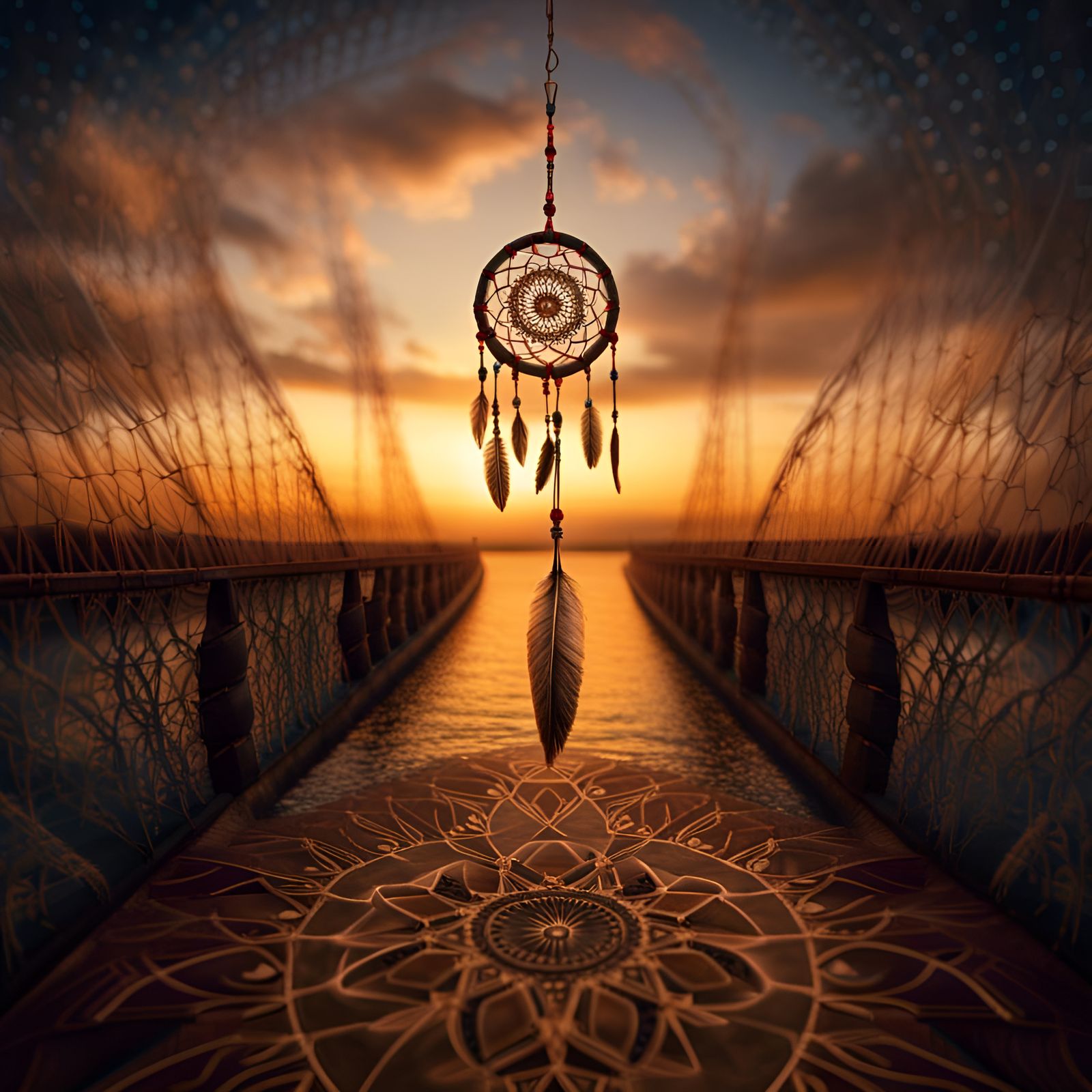 Intricate Dreamcatcher Mandalas in HDR