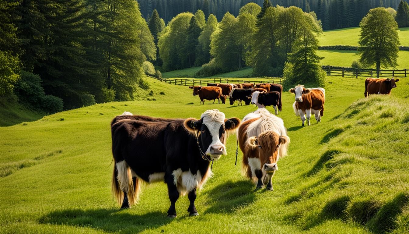 Farm Girl Leads Cows to Pasture in Highlands