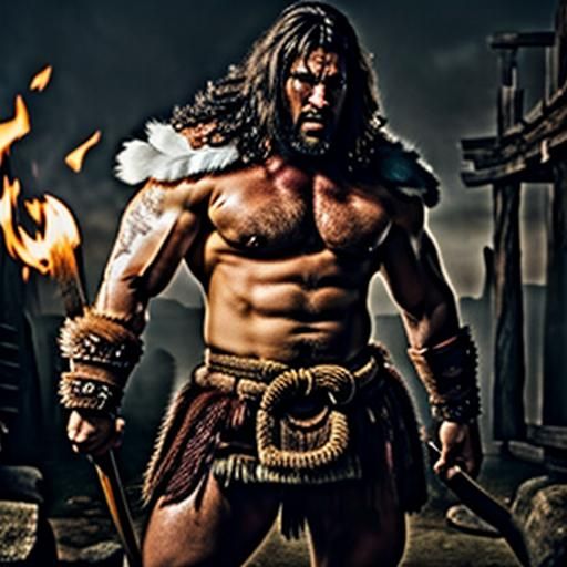 Fearsome Barbarian Warrior of Brute Strength