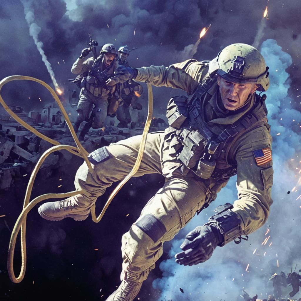 Epic Fantasy War Scene in Digital Art Style