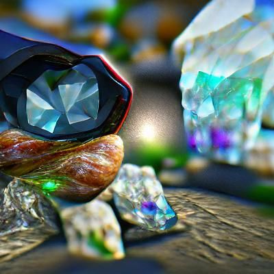 Brilliant Gemstone with Internal Reflections