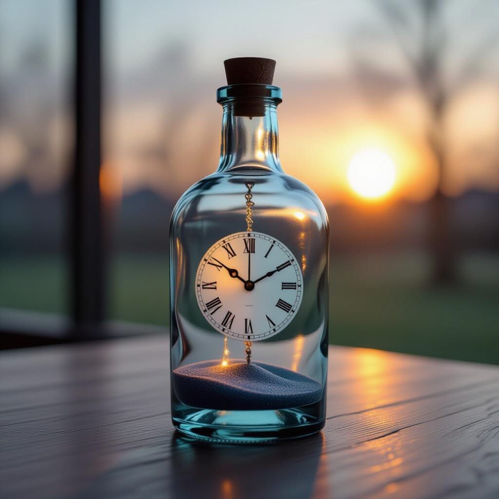 Surreal Time in a Bottle Concept