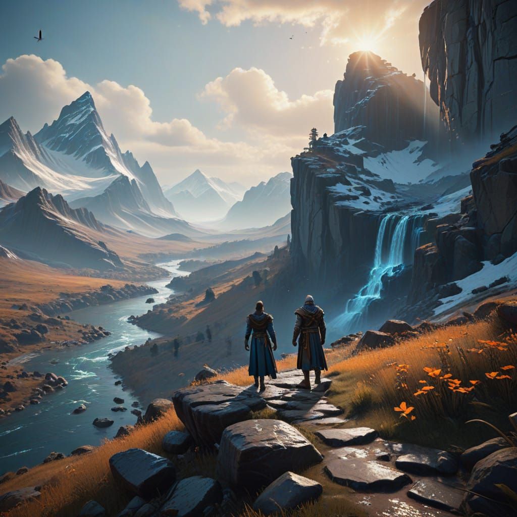 Majestic Biblical Landscape in Vibrant Colors